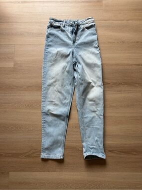 H&M Light Blue High-Rise Mom Jeans